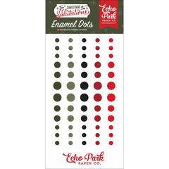 Salutations Christmas  - Echo Park - Adhesive Enamel Dots 60/Pkg