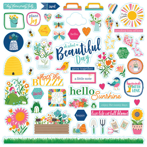 Oh What a Beautiful Day - PhotoPlay - 12"X12" Cardstock Sticker Sheet - Elements