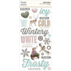 Simple Vintage Winter Woods - Simple Stories - Foam Stickers 49/Pkg
