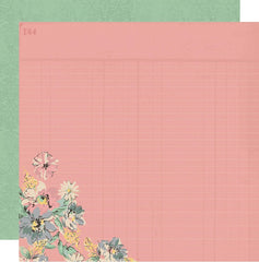 Le Belle - Kaisercraft - 12"x12" Patterned Paper - Floral Ledger