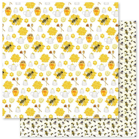 Bee Happy - Paper Rose - 12"x12" Double-sided Patterned Paper - Paper F