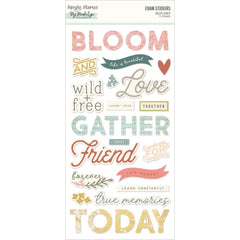Wildflower - Simple Stories - Foam Stickers 57/Pkg