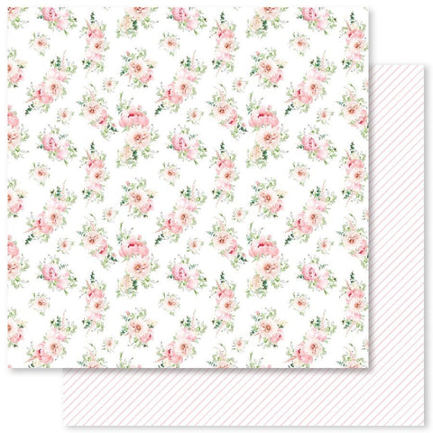 Floral Dance - Paper Rose - Double-sided Patterened Paper 12"x12" - Paper F