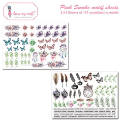 Pink Smoke - Dress My Craft - Fussy Cutting Image Sheet 240gsm A4 2/Pkg (0906)