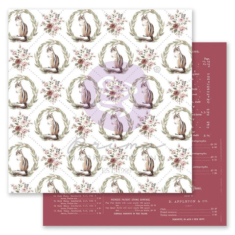 Farm Sweet Farm - Prima Marketing - Double-Sided Cardstock 12"X12" - Farm & Fauna, W/Foil Details