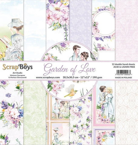 Garden of Love - ScrapBoys - 12"x12" Paper Pad