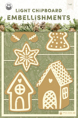 Cosy Winter - P13 - Chipboard Embellishments - Gingerbread (COS46)