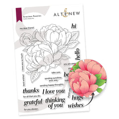 Altenew - Stamp Set - Gracious Peonies