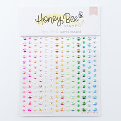 Honey Bee Stamps - Gem Stickers - Happy Hearts (7465)
