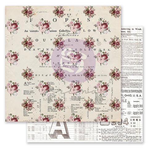 Farm Sweet Farm - Prima Marketing - Double-Sided Cardstock 12"X12" -  Local Florist, W/Foil Details