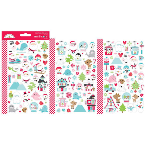 Let It Snow - Doodlebug - Mini Cardstock Stickers 3/Pkg