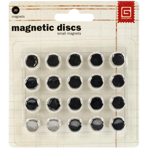 Basic Grey - Magnetic Discs .375" 20/Pkg - Small