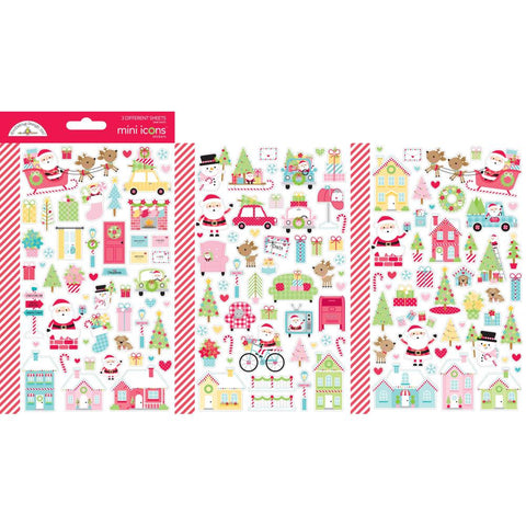 Candy Cane Lane - Doodlebug - Mini Cardstock Stickers 3/Pkg