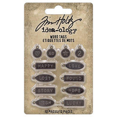 Tim Holtz - Idea-Ology - Metal Word Tags 12/Pkg (3306)