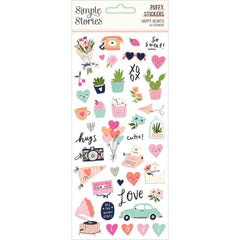 Happy Hearts - Simple Stories - Puffy Stickers 43/Pkg