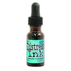 Tim Holtz  - Distress Ink Re-Inker .5oz  - Peacock Feathers