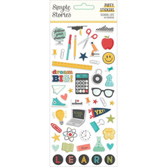 School Life - Simple Stories - Puffy Stickers 49/Pkg