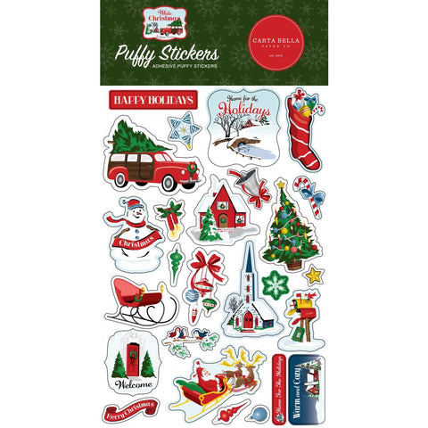 White Christmas - Carta Bella -  Puffy Stickers