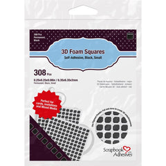 Scrapbook Adhesive - 3D Foam Squares Black - Small