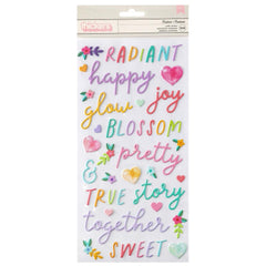 Blooming Wild - Paige Evans - Thickers Stickers 49/Pkg - Phrase/Foam & Cardstock - Radiant (4428)