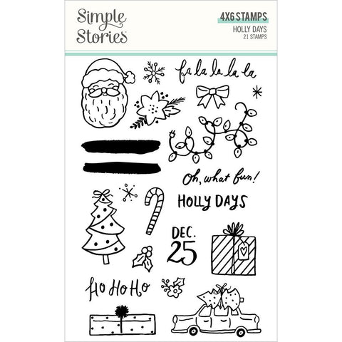 Holly Days - Simple Stories - Photopolymer Clear Stamps