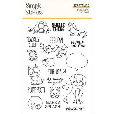 Pet Shoppe - Simple Stories - Photopolymer Clear Stamps