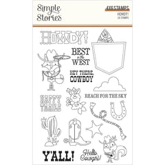Howdy! - Simple Stories - Photopolymer Clear Stamps