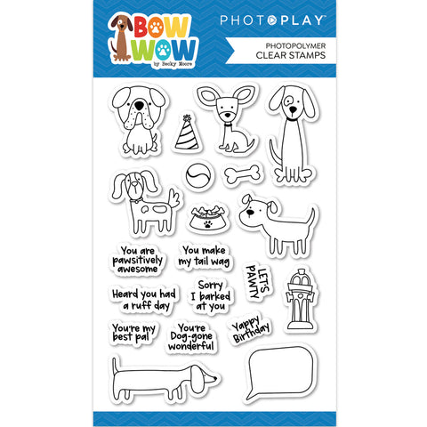 Bow Wow - PhotoPlay - 4" x 6" Clear Stamp
