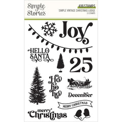 Simple Vintage Christmas Lodge - Simple Stories - Photopolymer Clear Stamps