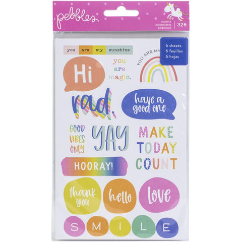 Pebbles - Live Life Happy - Sticker Book 326/Pkg