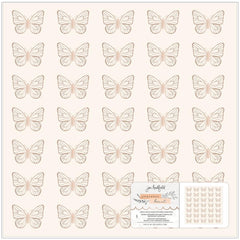 Peaceful Heart - Jen Hadfield - Specialty Paper 12"X12" - Cardstock W/Gold Foil (0508)
