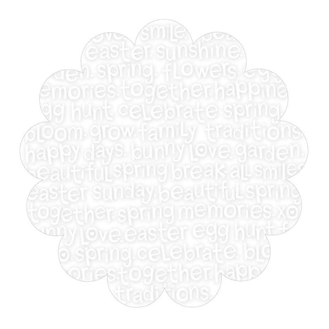 Simply Spring Invisibles Die-Cut Plastic Sheet 12"X12" - Scrambled
