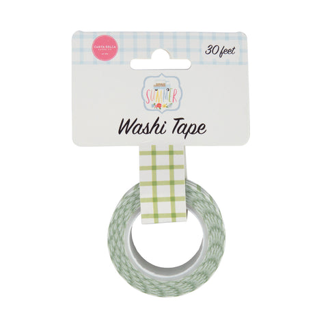 Flower Garden - Carta Bella - Washi Tape 30' - Sunshine Plaid (Summer)