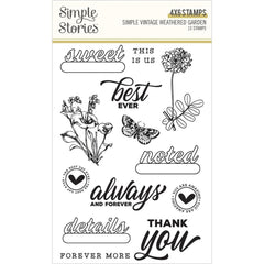 Simple Vintage Weathered Garden - Simple Stories - Photopolymer Clear Stamps