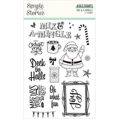 Mix & A-Mingle - Simple Stories - Photopolymer Clear Stamps