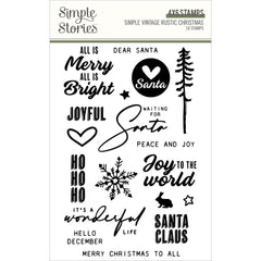 Simple Vintage Rustic Christmas - Simple Stories - Photopolymer Clear Stamps