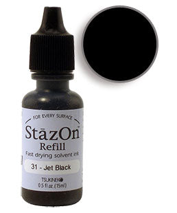 StazOn Solvent Ink Reinker - Jet Black
