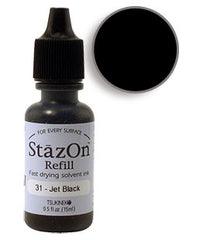 StazOn Solvent Ink Reinker - Jet Black