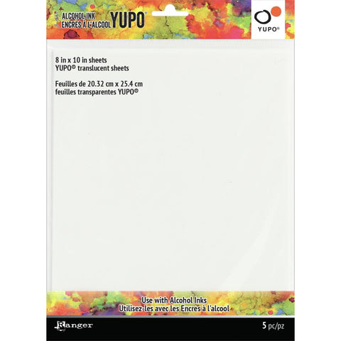 Tim Holtz - Alcohol Ink Yupo Paper 8"X10" - 104lb 5/Pkg - Transucent