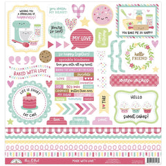 Made With Love - Doodlebug - Cardstock Stickers 12"X12" - This & That