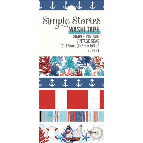 Simple Vintage Vintage Seas - Simple Stories - Washi Tape 5/Pkg
