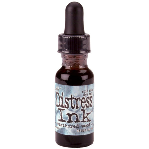 Tim Holtz  - Distress Ink Re-Inker .5oz - Weathered Wood