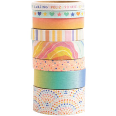 Buenos Dias - Obed Marshall - Washi Tape 8/Pkg (W/Matte Gold Foil Accents)